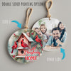 Personalized Christmas Ceramic Ornament with Cardinals - Handcrafted Holiday Décor and Gift Keepsake - Image 8