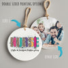 Personalized Nurse Ceramic Ornament - Leopard Print Design, Perfect Gift for Nurses with Customizable Keepsake Details - Image 8