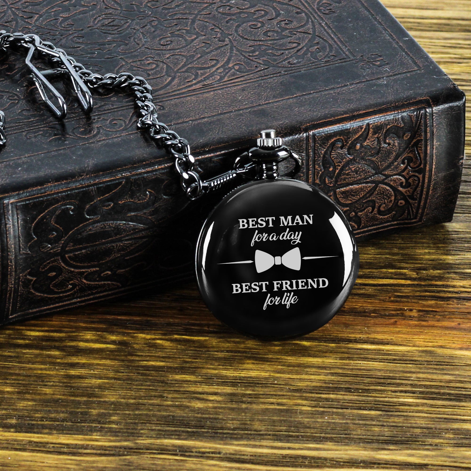 Personalized Engraved Best Man Pocket Watch – Timeless Gift for Lifelong Friendships - Image 8