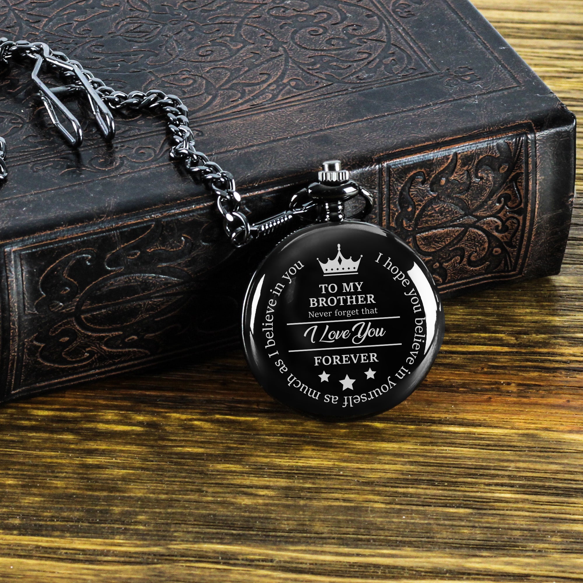 Personalized Engraved Pocket Watch for Brother - Heartfelt Gift for Special Occasions with Custom Message - Image 8