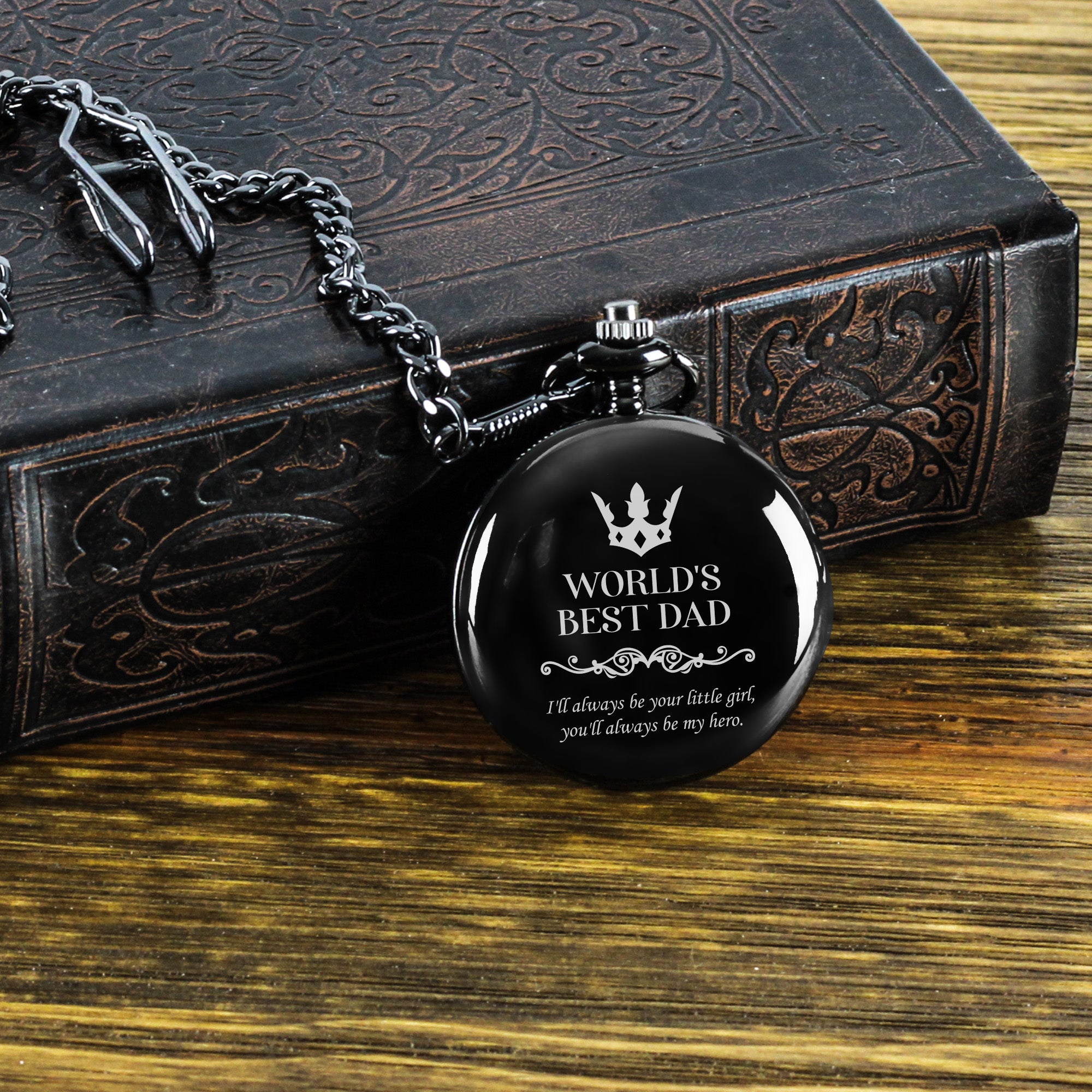 Personalized "World's Best Dad" Pocket Watch – Custom Engraved Gift for Father’s Day or Birthday - Image 8