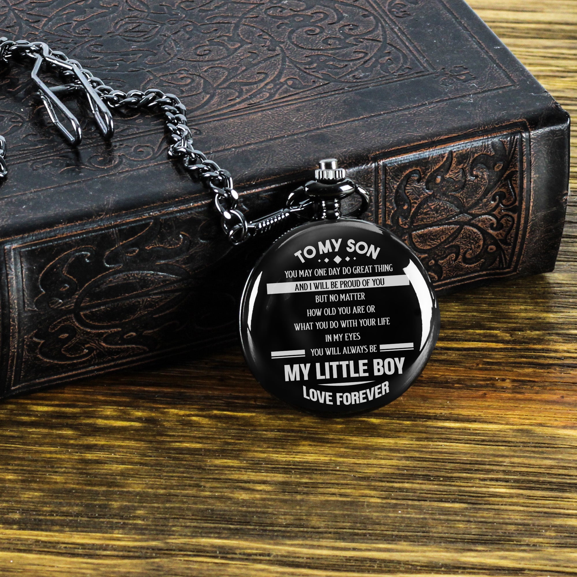 Personalized Engraved Pocket Watch for Sons - Timeless Keepsake Gift with Heartfelt Message and Premium Craftsmanship - Image 8