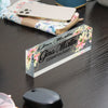 Personalized Acrylic Desk Block with Floral Design - Custom Name Sign for Cosmetologists and Beauty Professionals - Image 9