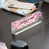 Personalized Floral Acrylic Desk Block Nameplate - Custom Gift for Dentists, Office Decor, and More - Image 9