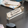 Personalized Acrylic Desk Block with Custom Name & Title - Elegant Floral Design for Office Decoration & Thoughtful Gift - Image 9
