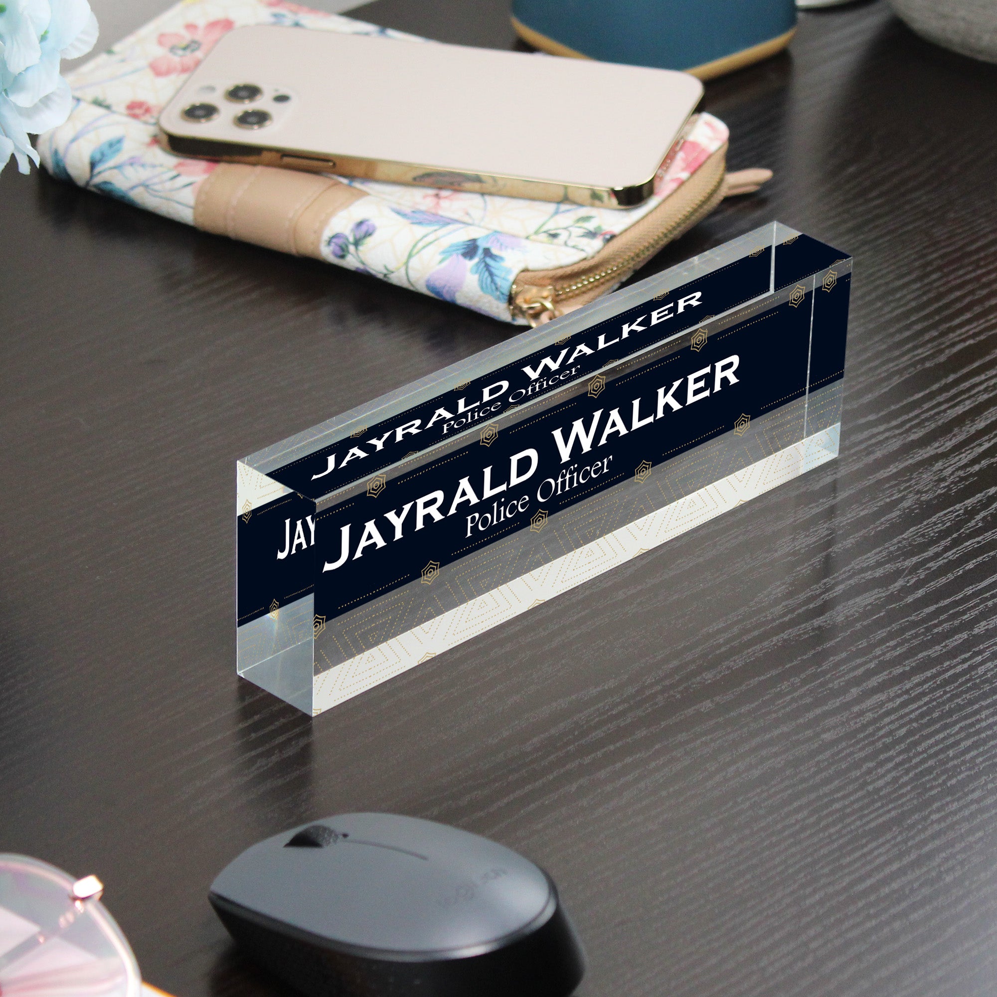 Personalized Acrylic Desk Name Block - Custom Office Decor, Perfect Gift for Professionals, Police Officer Themed - Image 9