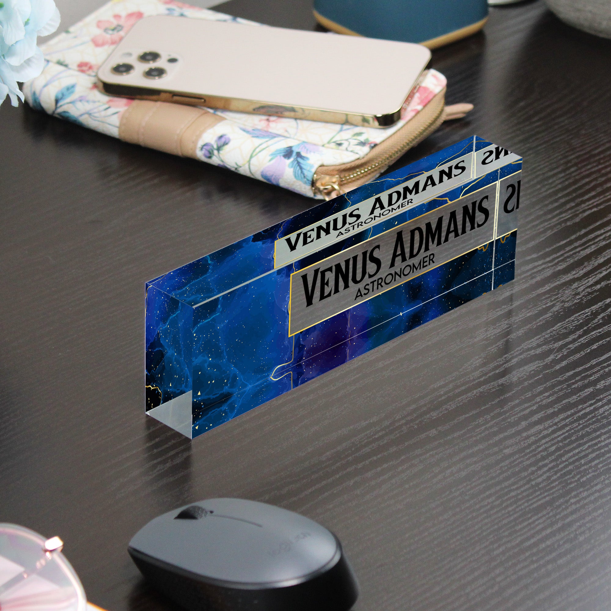 Personalized Astronomer's Acrylic Desk Block - Custom Name & Title, Perfect Gift for Science Lovers & Stargazers - Image 9