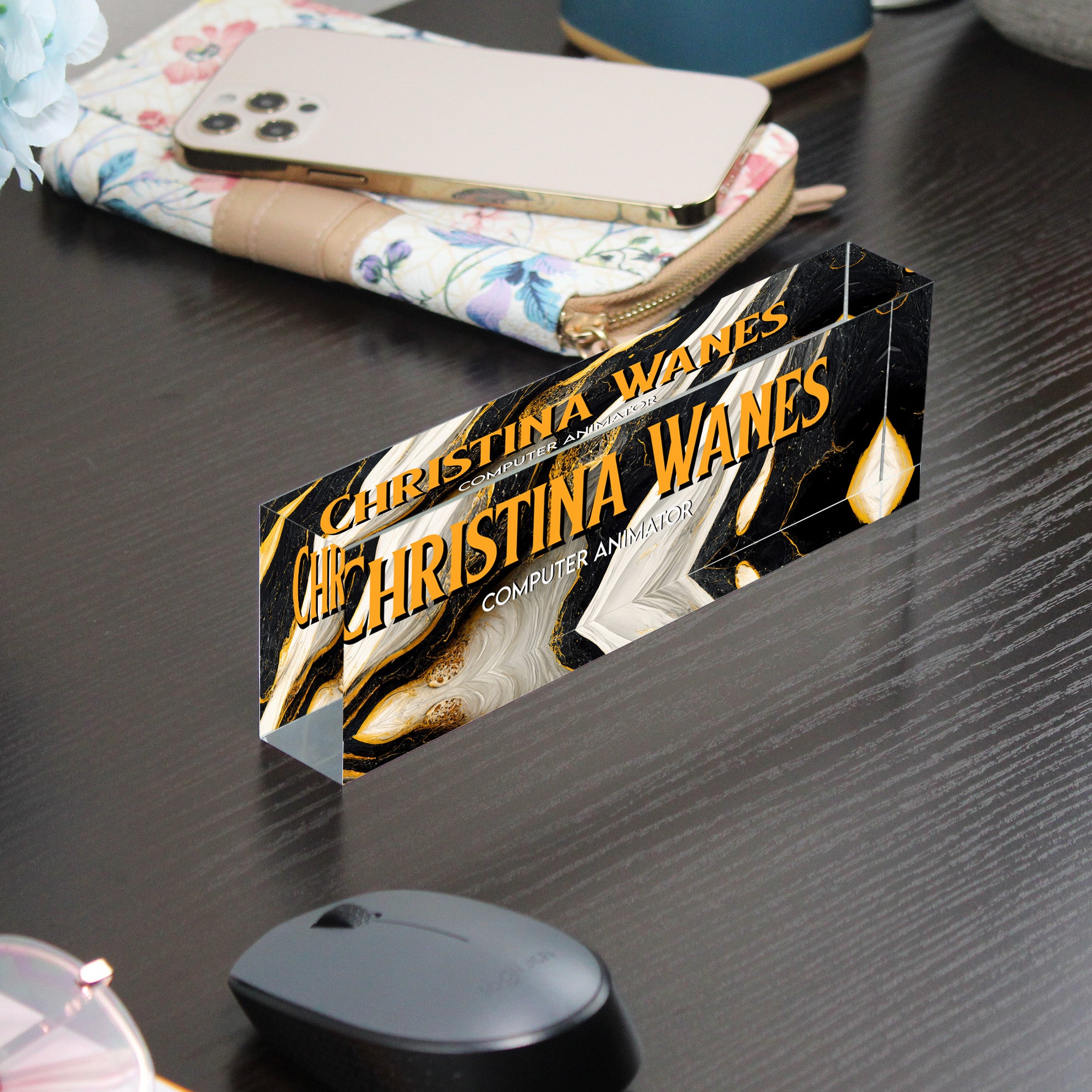 Personalized Acrylic Desk Name Plate - Custom Handcrafted Design for Computer Animators & Professionals - Image 9