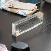 Personalized Floral Acrylic Desk Block - Custom Nameplate for Computer Programmers - Artistic Gift for Professionals - Image 9