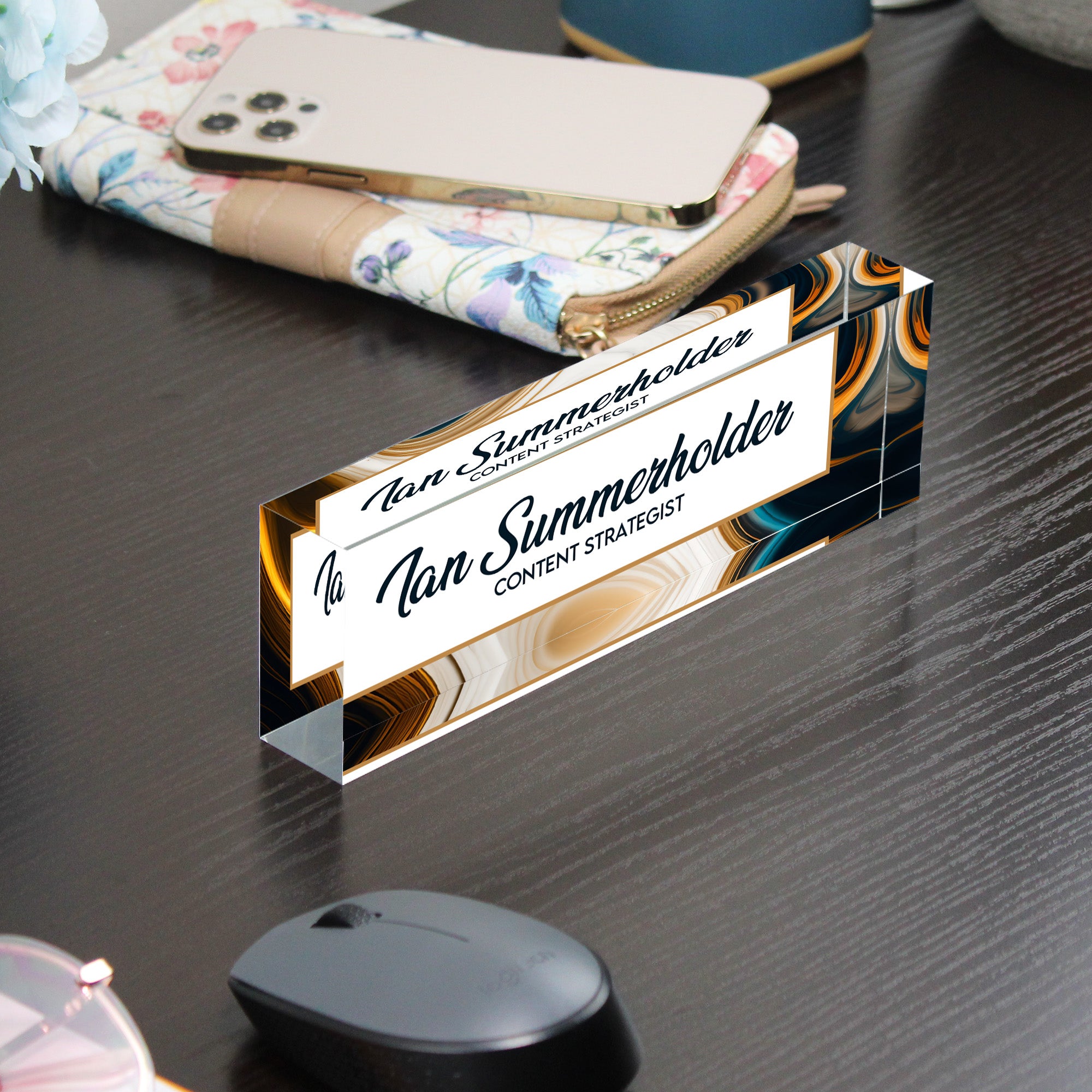 Personalized Acrylic Desk Name Block - Customizable Office Décor for Professionals and Stylish Gift for Colleagues - Image 9