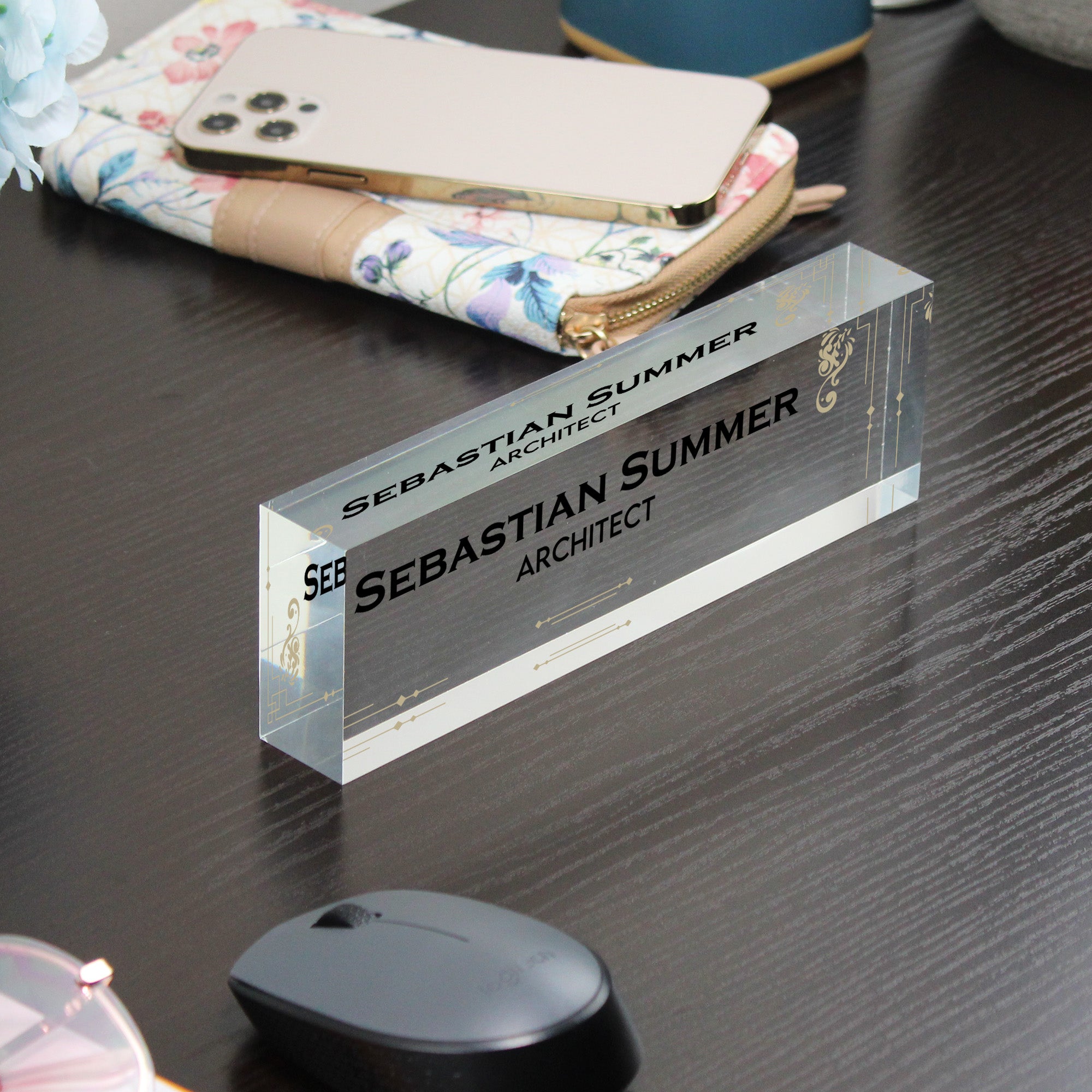 Personalized Acrylic Desk Name Plate - Custom Engraved Office Decor for Architects and Professionals - Image 9