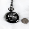 Personalized Pocket Watch with Humorous Jellyfish Quote - Perfect Handmade Gift for Friends - Image 9