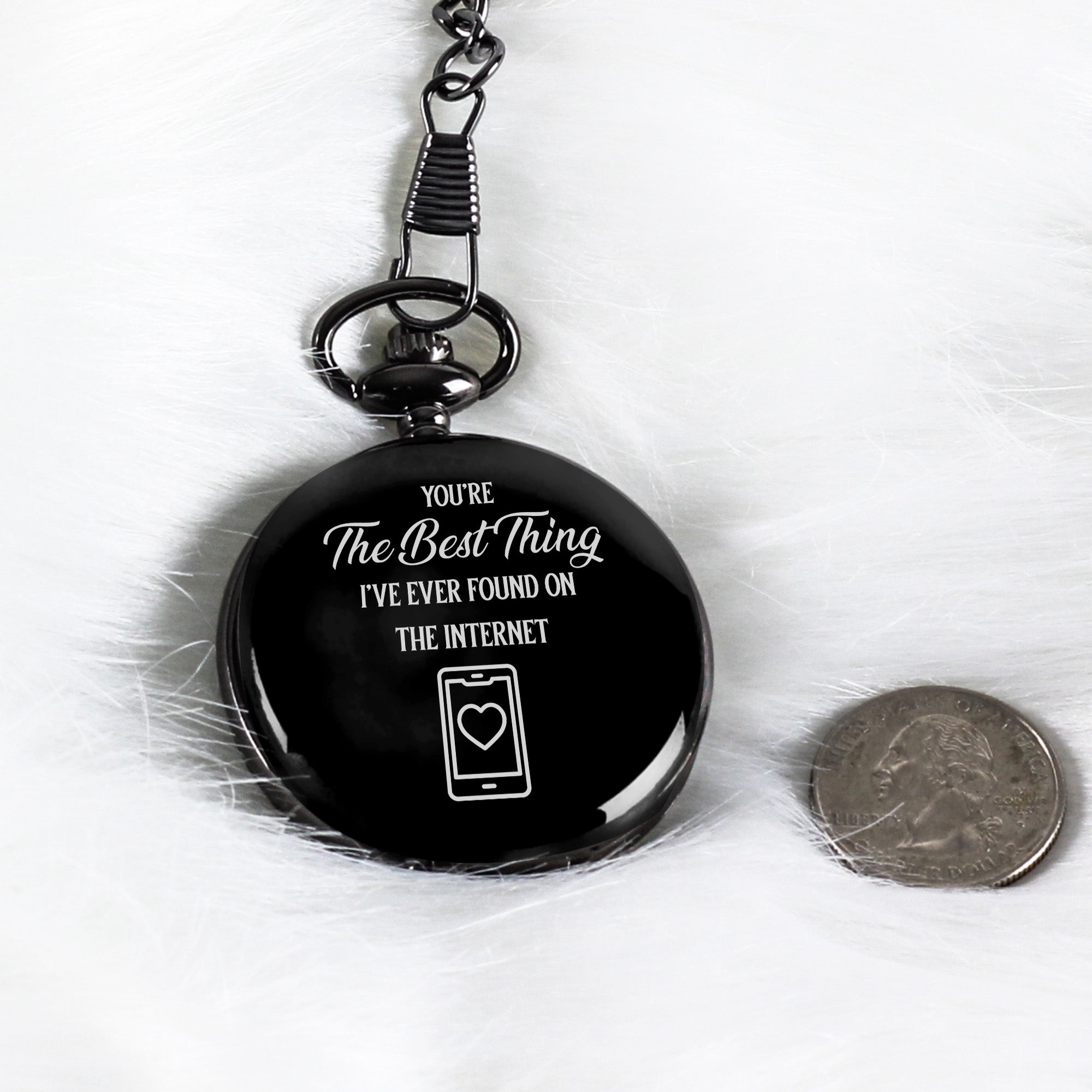 Personalized Engraved Pocket Watch - "Best Thing I've Found" - Perfect Gift for Internet Friends and Loved Ones - Image 9