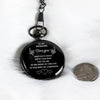 Personalized Engraved Pocket Watch for Husband - Timeless Black Keepsake with Heartfelt Message - Image 9