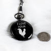 Personalized Pocket Watch - "I Love Your" Design with Silhouette Art - Perfect Custom Gift for Special Occasions - Image 9