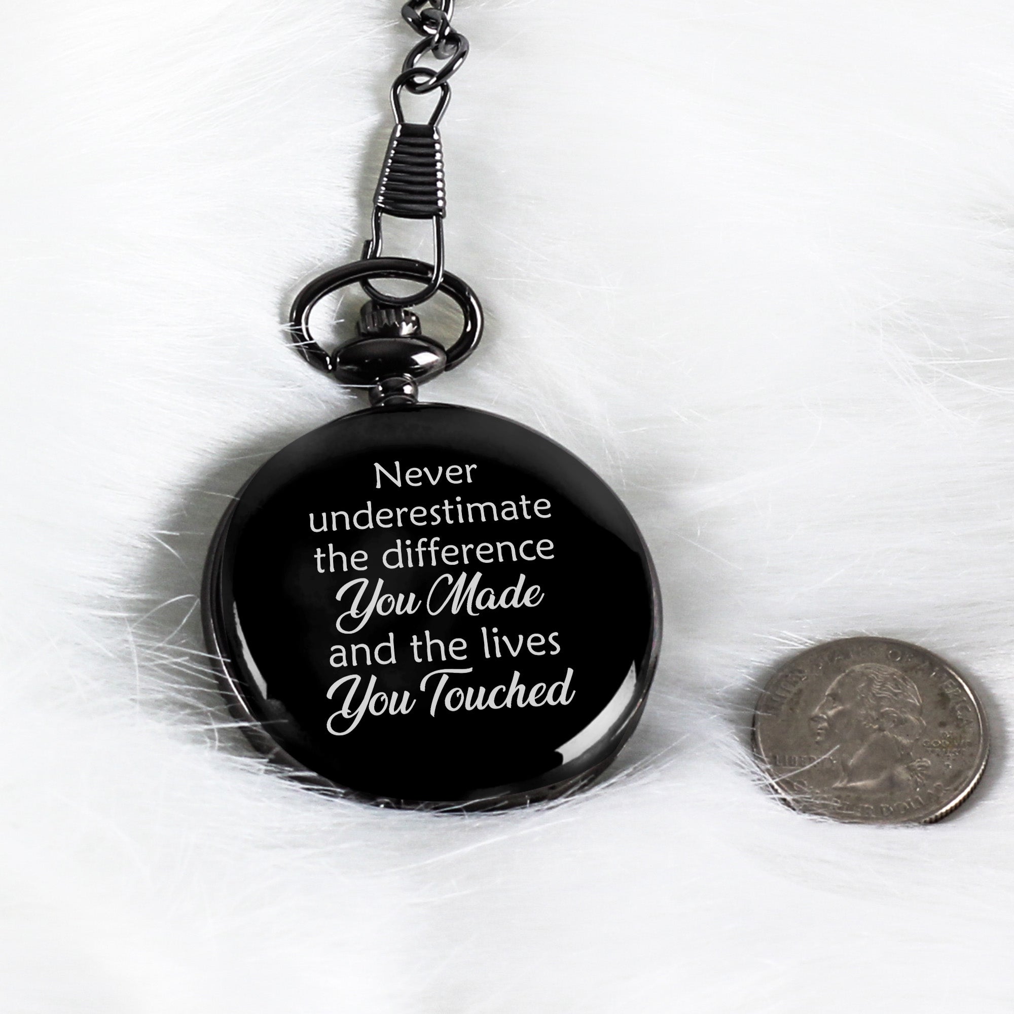 Personalized Engraved Pocket Watch – Inspiring Message for Loved Ones – Perfect Handmade Gift for Celebrations & Milestones - Image 9