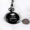 Personalized Graduation Pocket Watch - Elegant Black Finish with Custom Engraving - Perfect Graduation Gift for Him or Her - Image 9