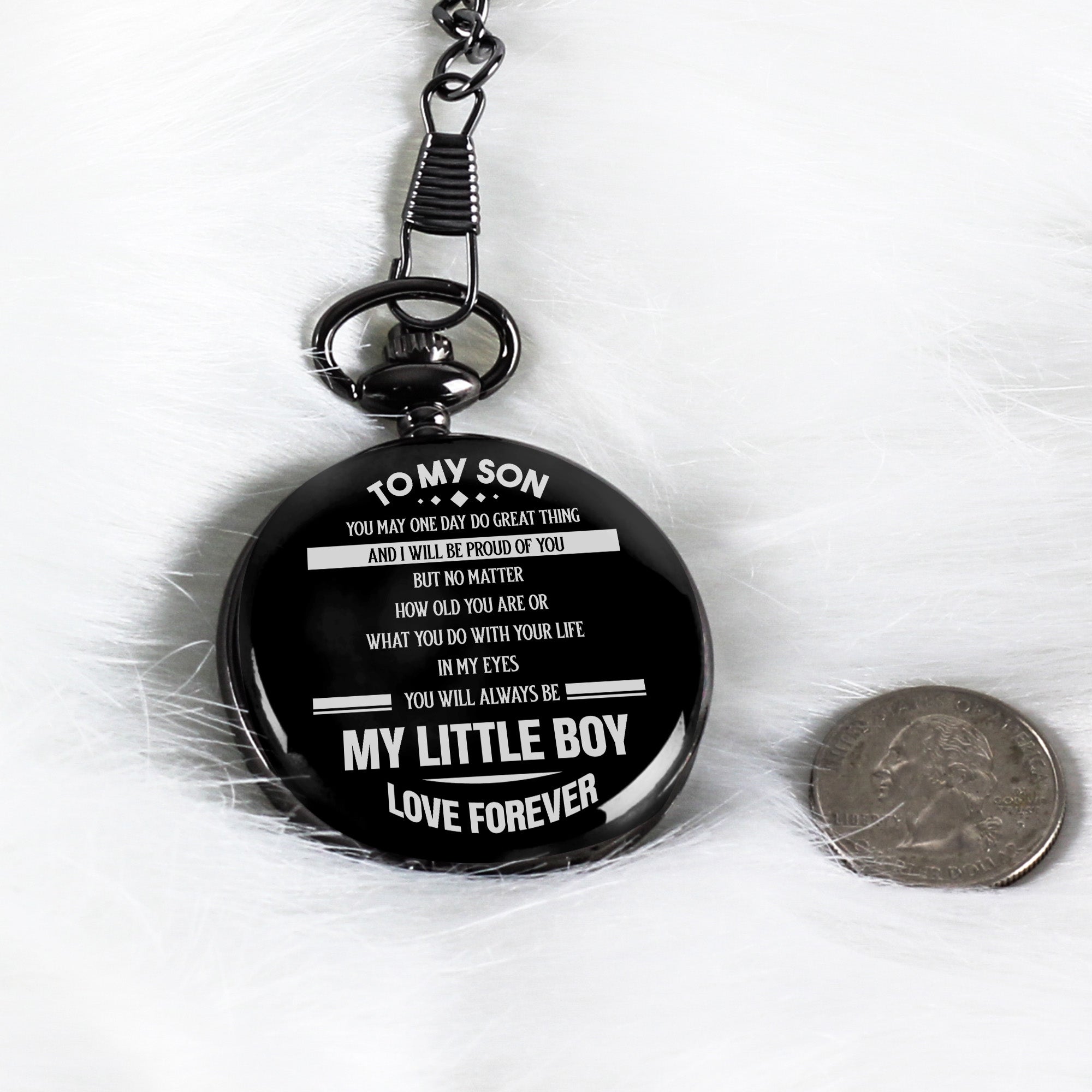 Personalized Engraved Pocket Watch for Sons - Timeless Keepsake Gift with Heartfelt Message and Premium Craftsmanship - Image 9