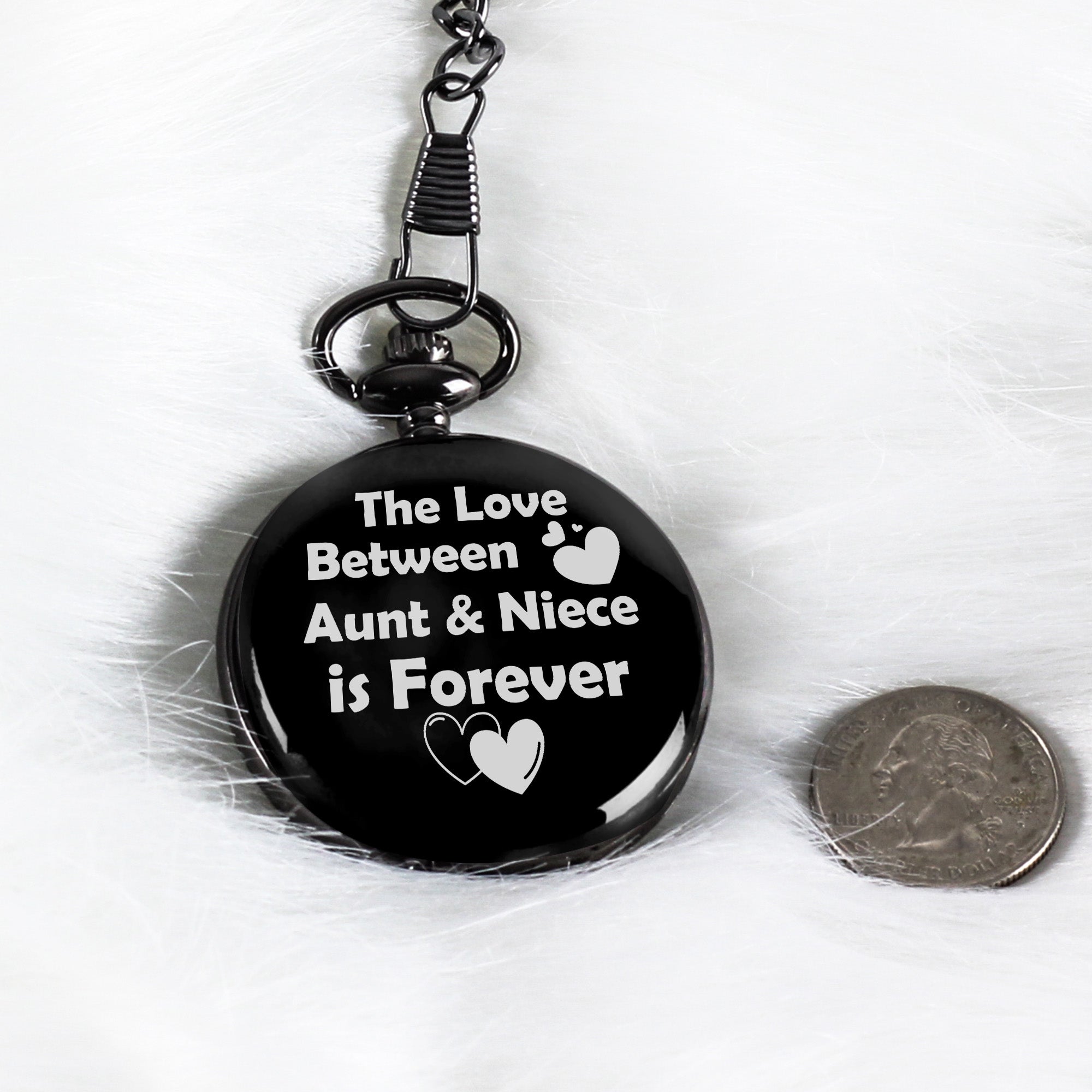 Personalized Aunt-Niece Pocket Watch - Timeless Handmade Gift with Elegant Design and Heartfelt Message - Image 9