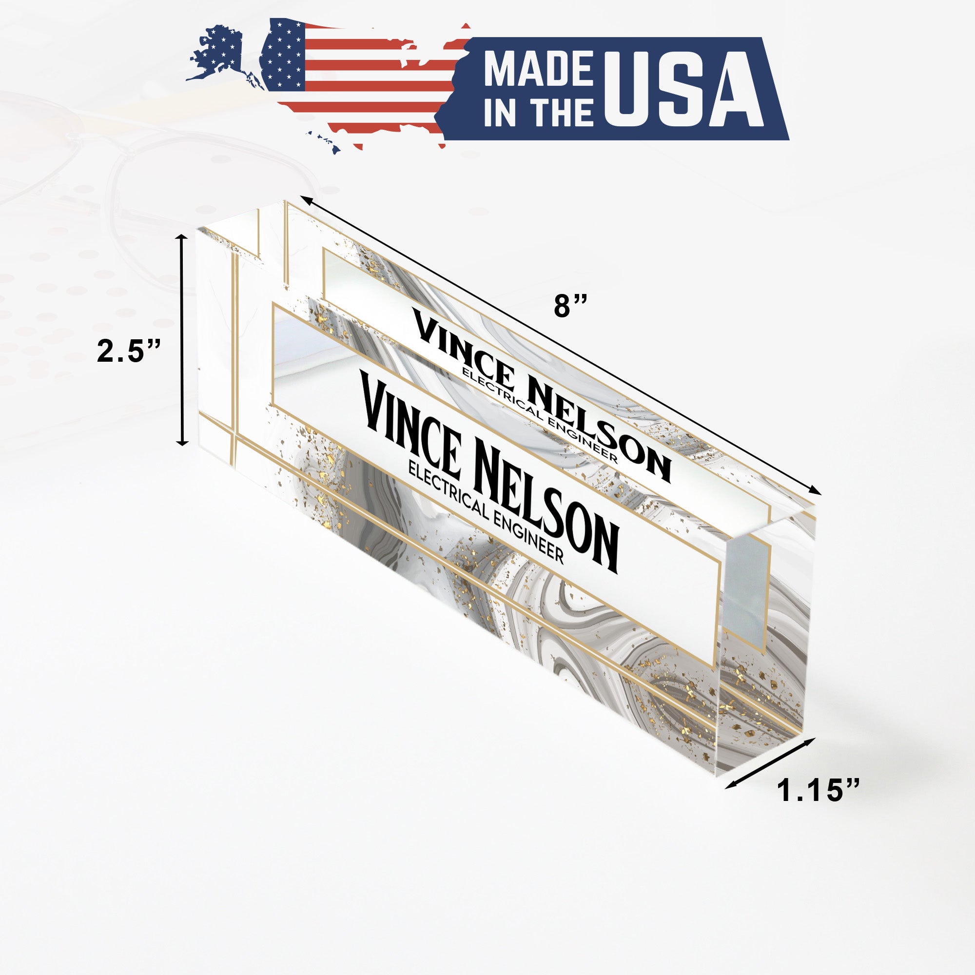 Personalized Acrylic Desk Name Block - Custom Office Décor for Professionals and Gift-Giving - Image 10