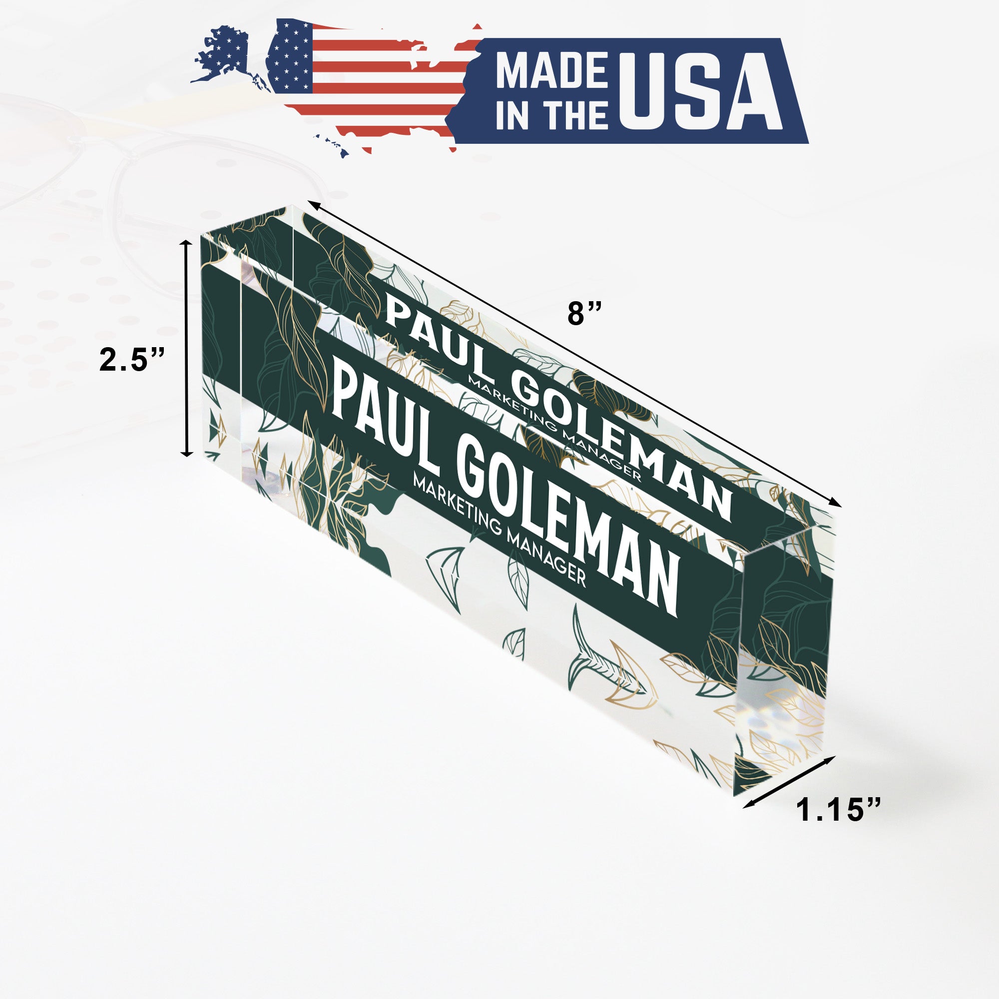 Personalized Acrylic Desk Nameplate - Custom Handmade Office Decor for Professionals & Gift Giving - Image 10