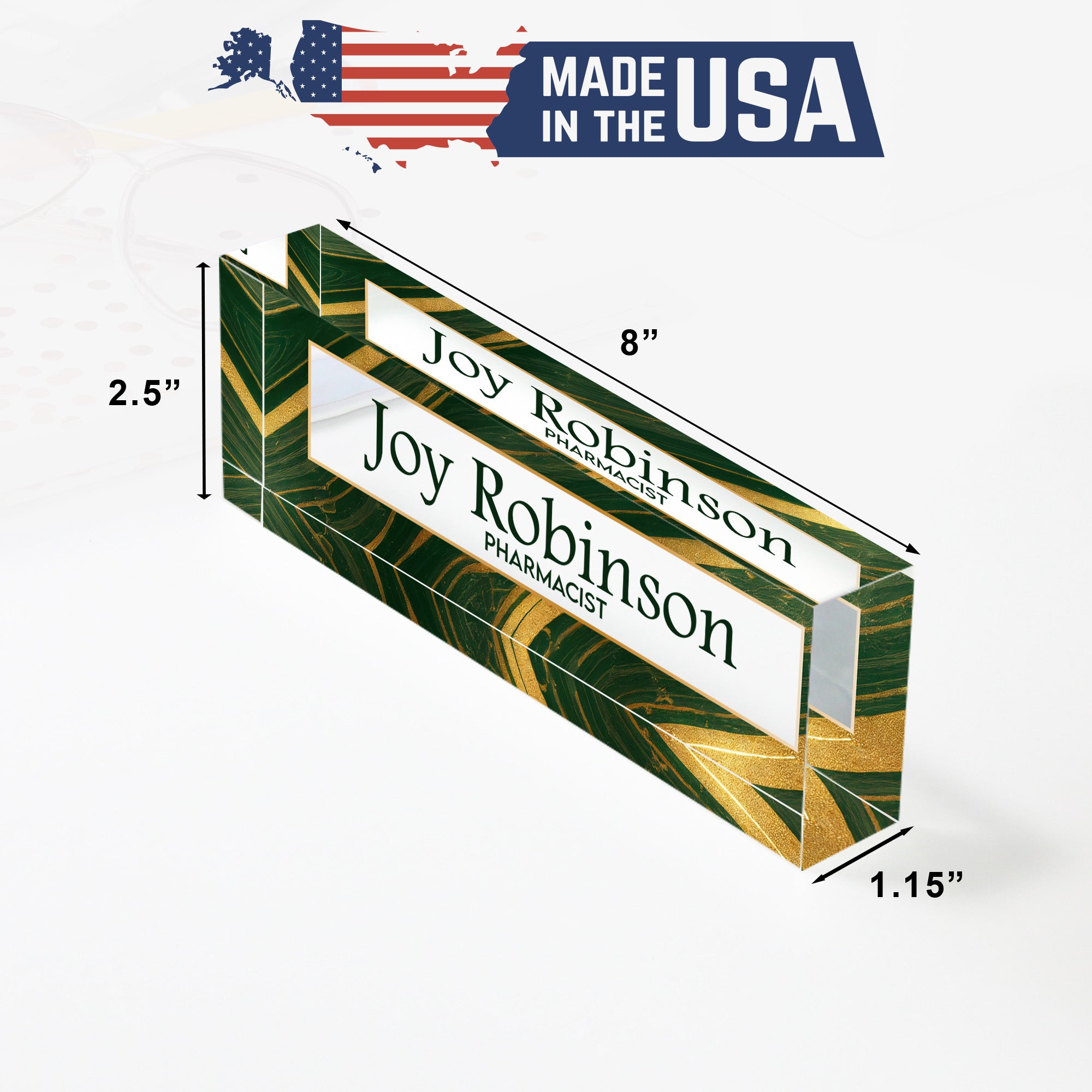 Elegant Personalized Acrylic Desk Nameplate – Custom Engraved for Professionals, Perfect Gift for Office Décor and Celebrations - Image 10