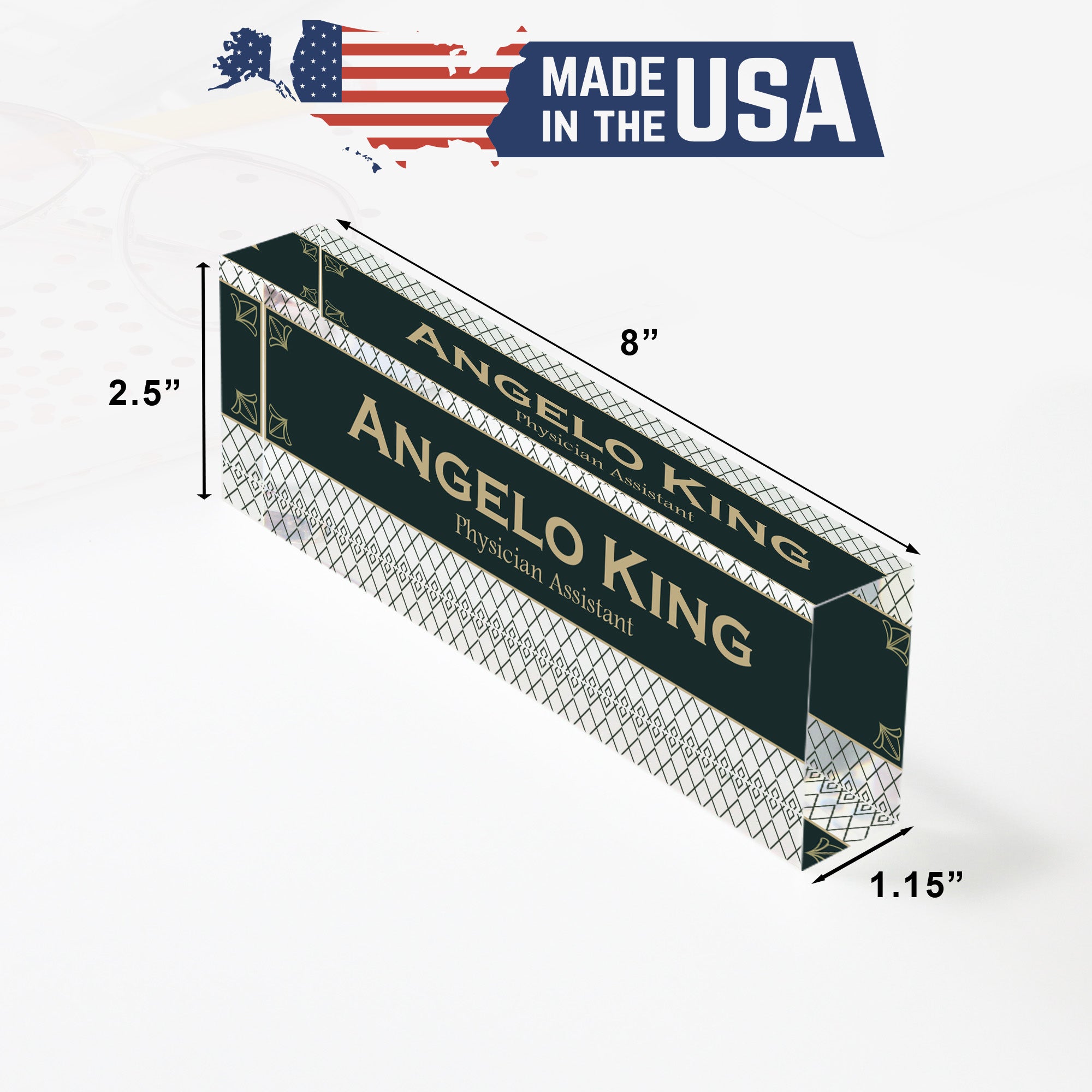 Personalized Acrylic Desk Name Plate – Elegant Handmade Design for Professionals and Gift-Giving - Image 10