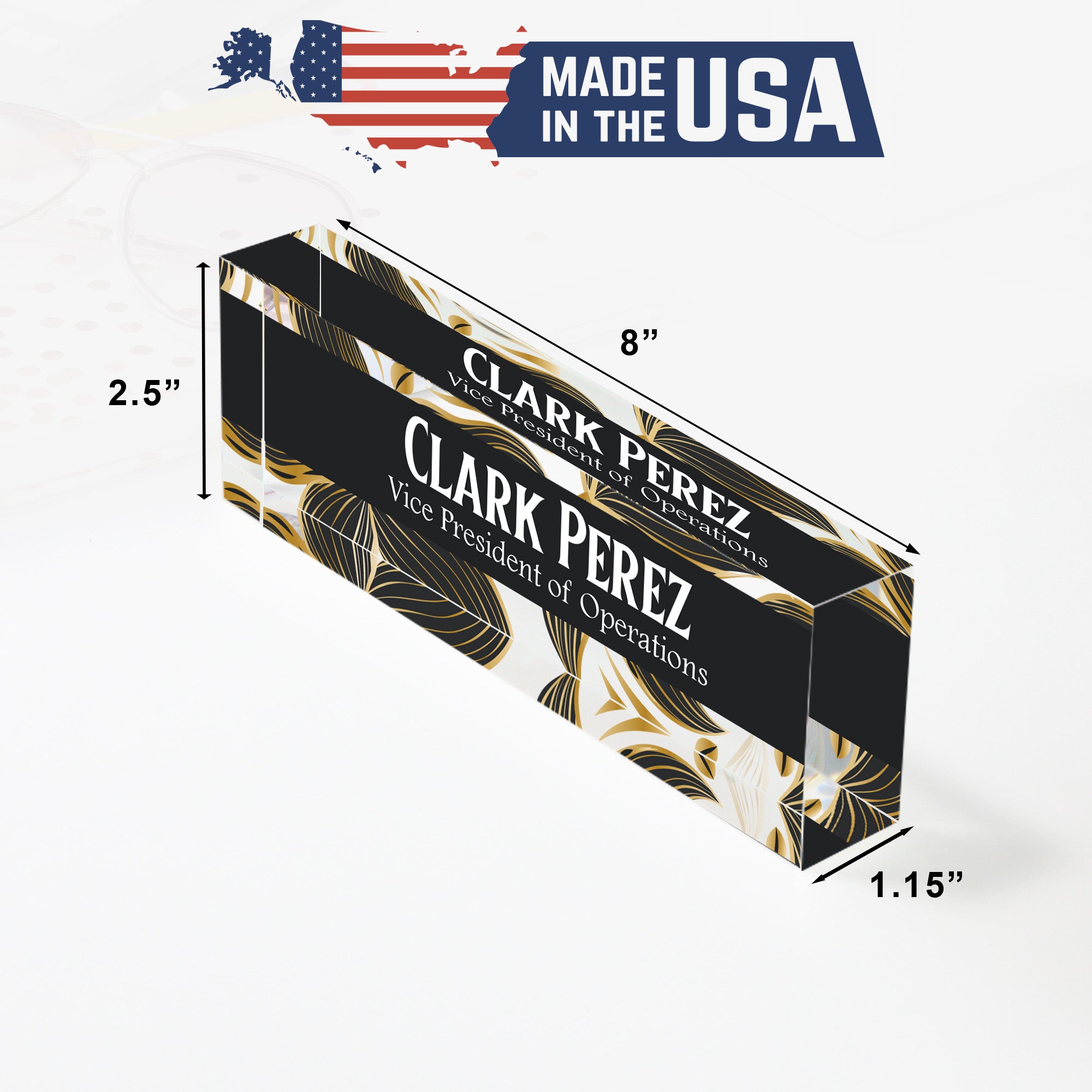 Personalized Acrylic Desk Block - Elegant Custom Nameplate for Professionals and Thoughtful Gifts - Image 10