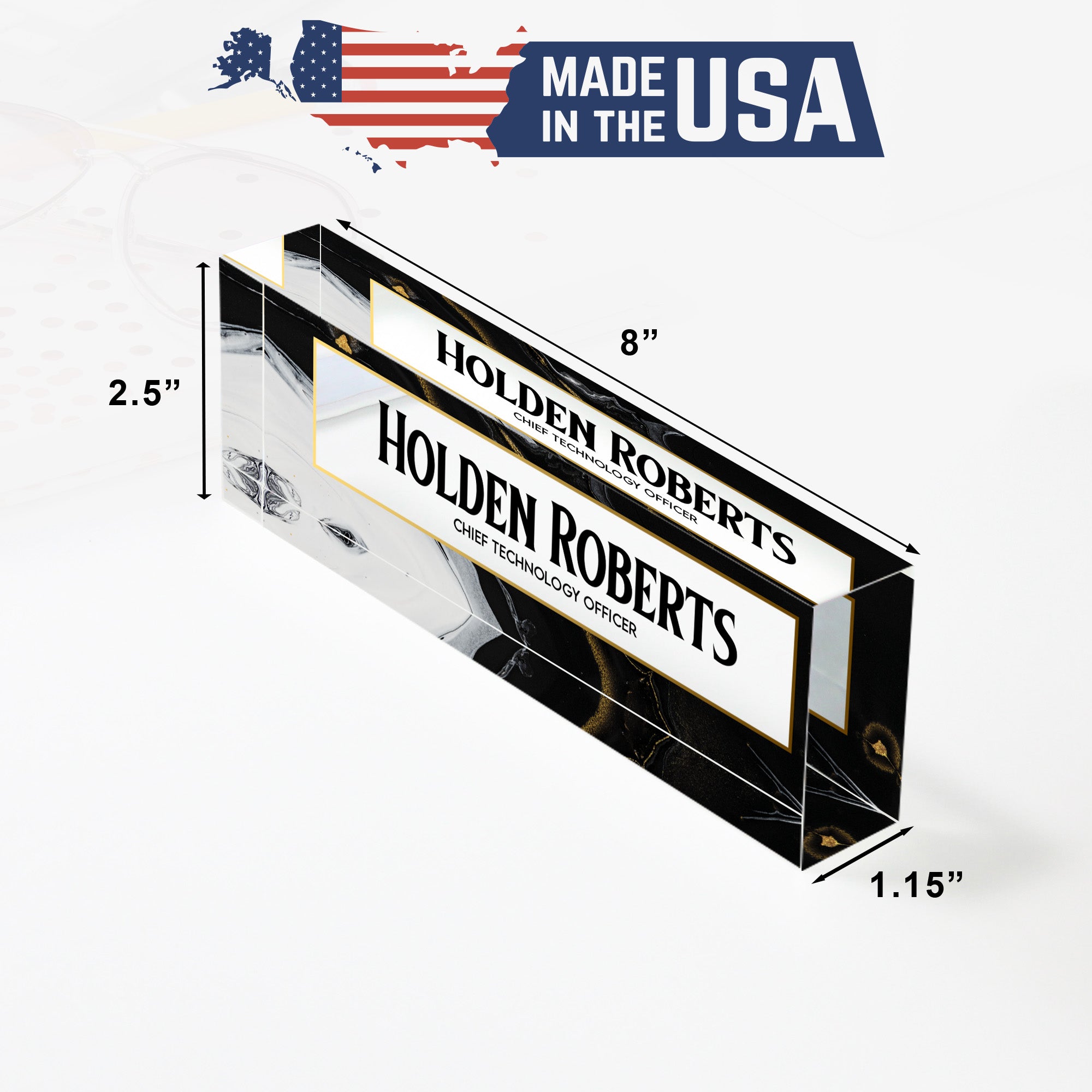 Personalized Acrylic Desk Name Block - Custom Office Decor for Executives & Professionals - Ideal Gift for Promotion & Recognition - Image 10