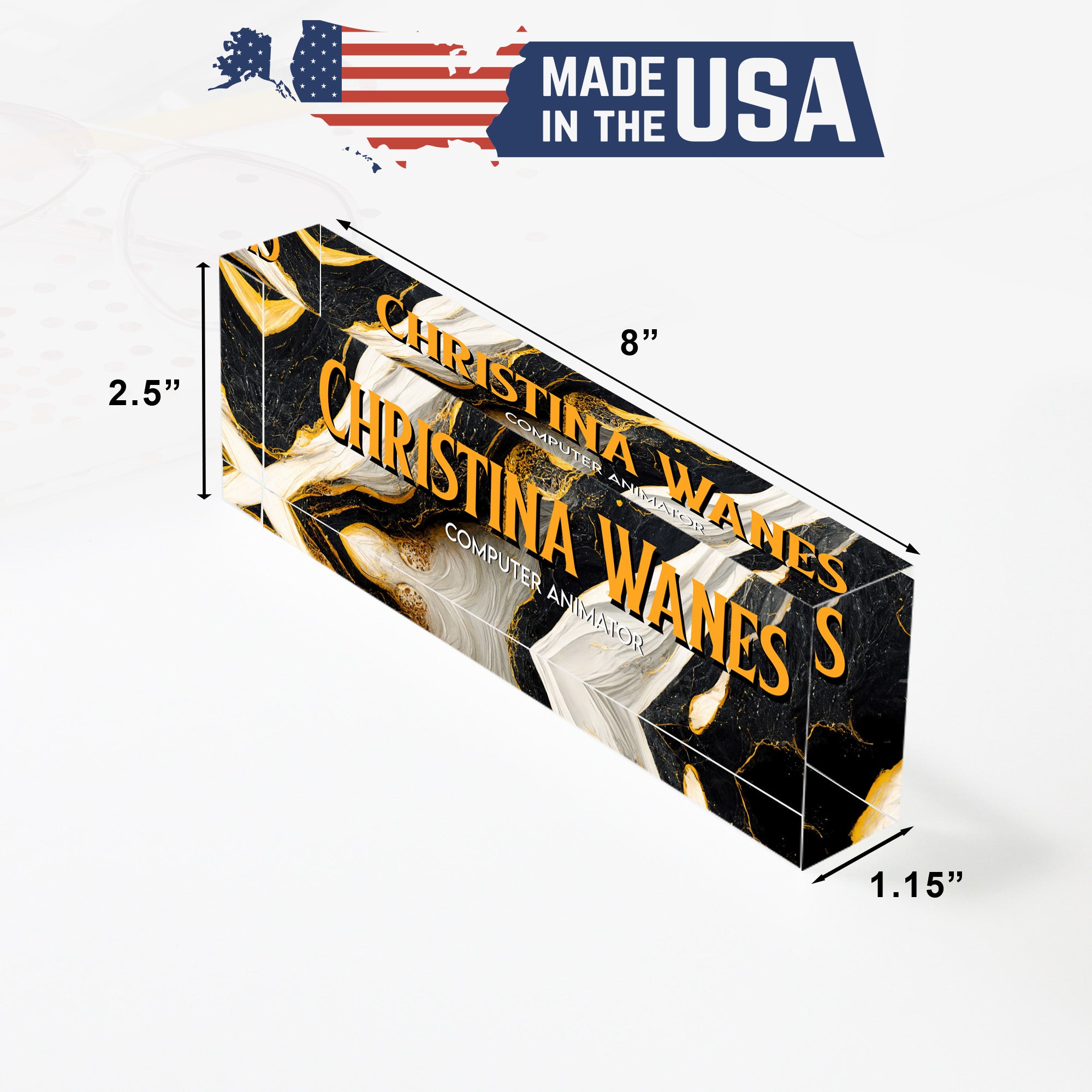 Personalized Acrylic Desk Name Plate - Custom Handcrafted Design for Computer Animators & Professionals - Image 10