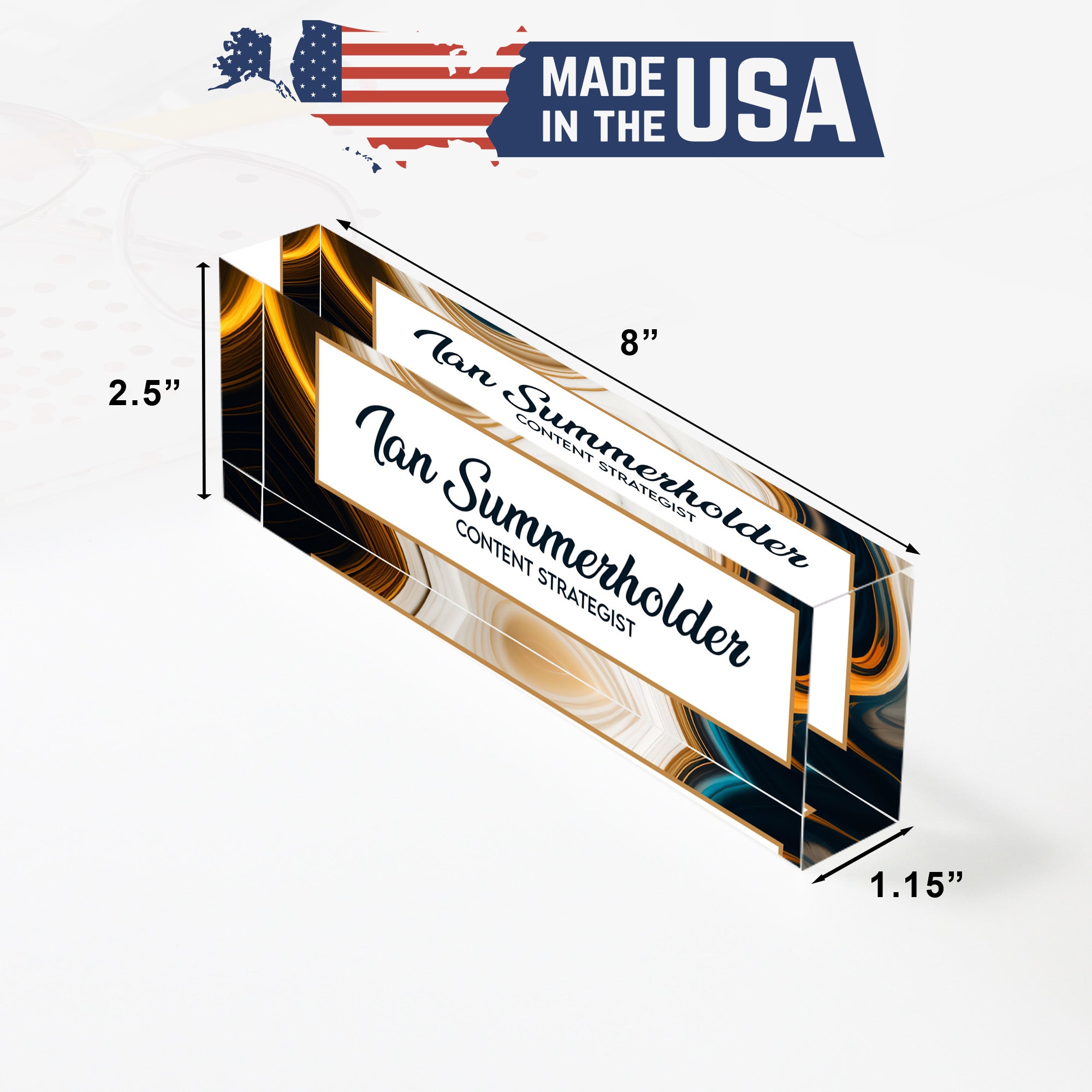 Personalized Acrylic Desk Name Block - Customizable Office Décor for Professionals and Stylish Gift for Colleagues - Image 10