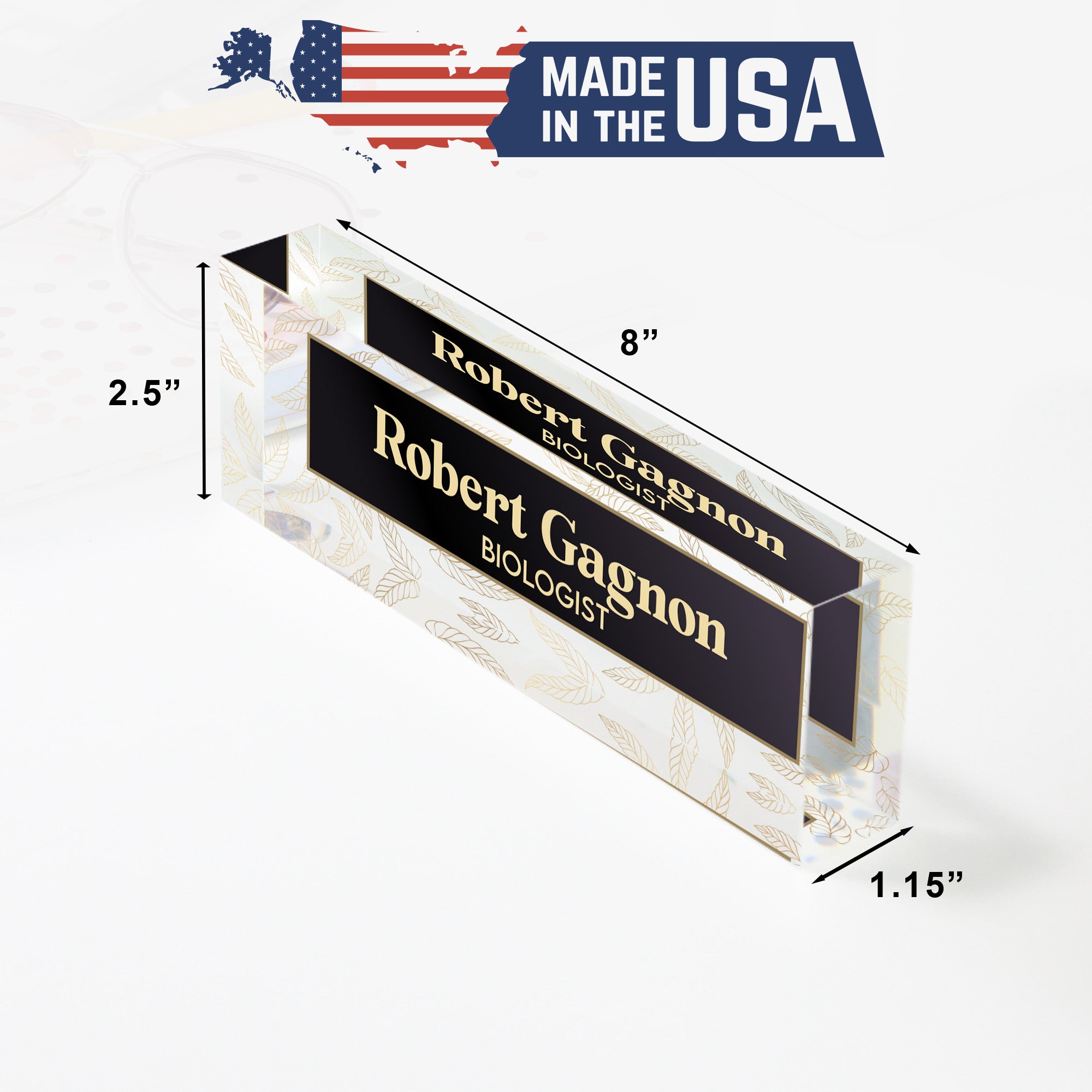 Personalized Acrylic Desk Nameplate - Custom Engraved Office Decor for Professionals, Teachers & More - Image 10