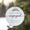 Personalized "First Christmas Engaged" Ceramic Ornament – Elegant Keepsake for Newly Engaged Couples - Image 10