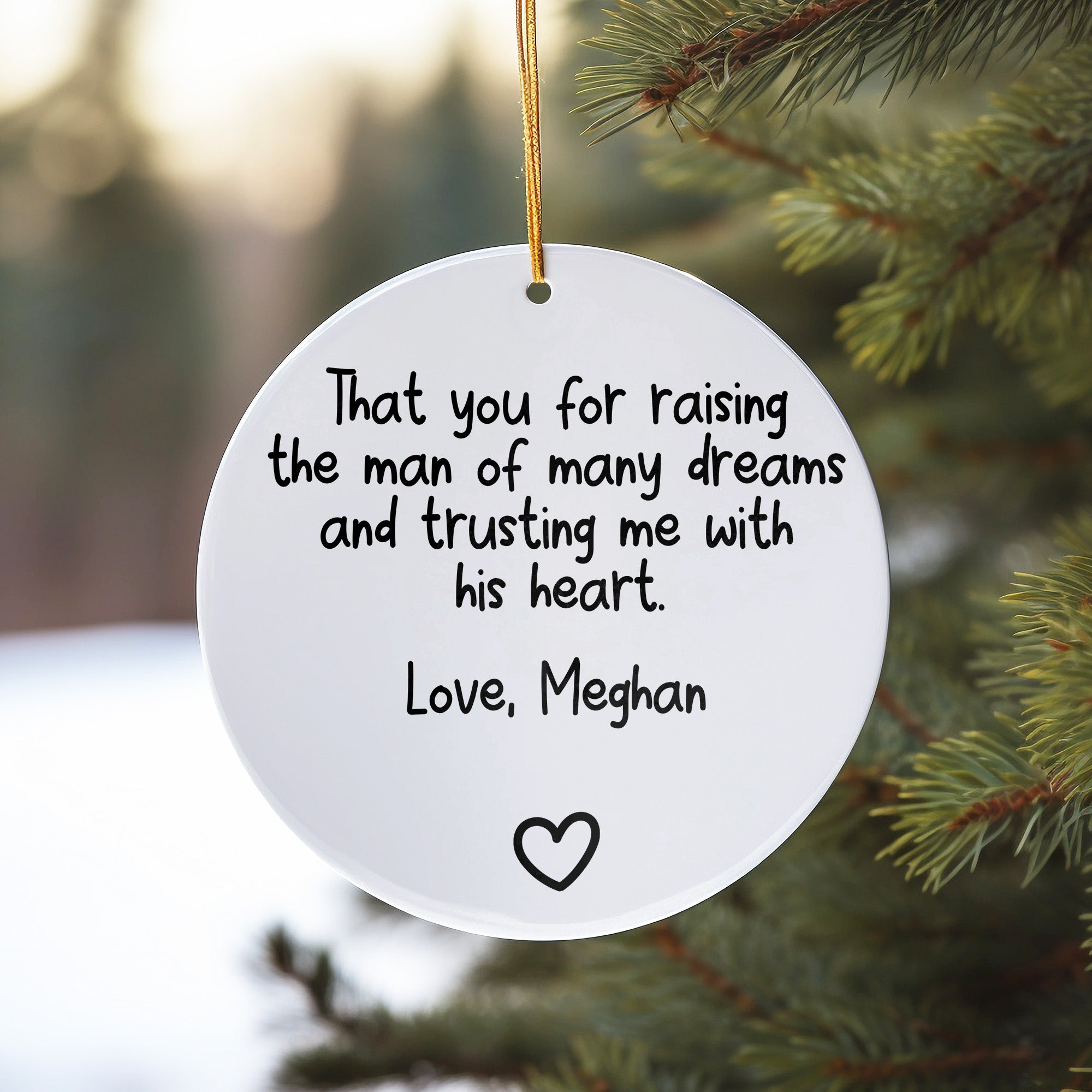 Personalized Ceramic Ornament with Heartfelt Message - Perfect for Mother's Gift or Special Occasion - Image 10