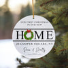 Personalized Our First Christmas Ceramic Ornament - New Home Gift with Custom Address and Names - Image 10