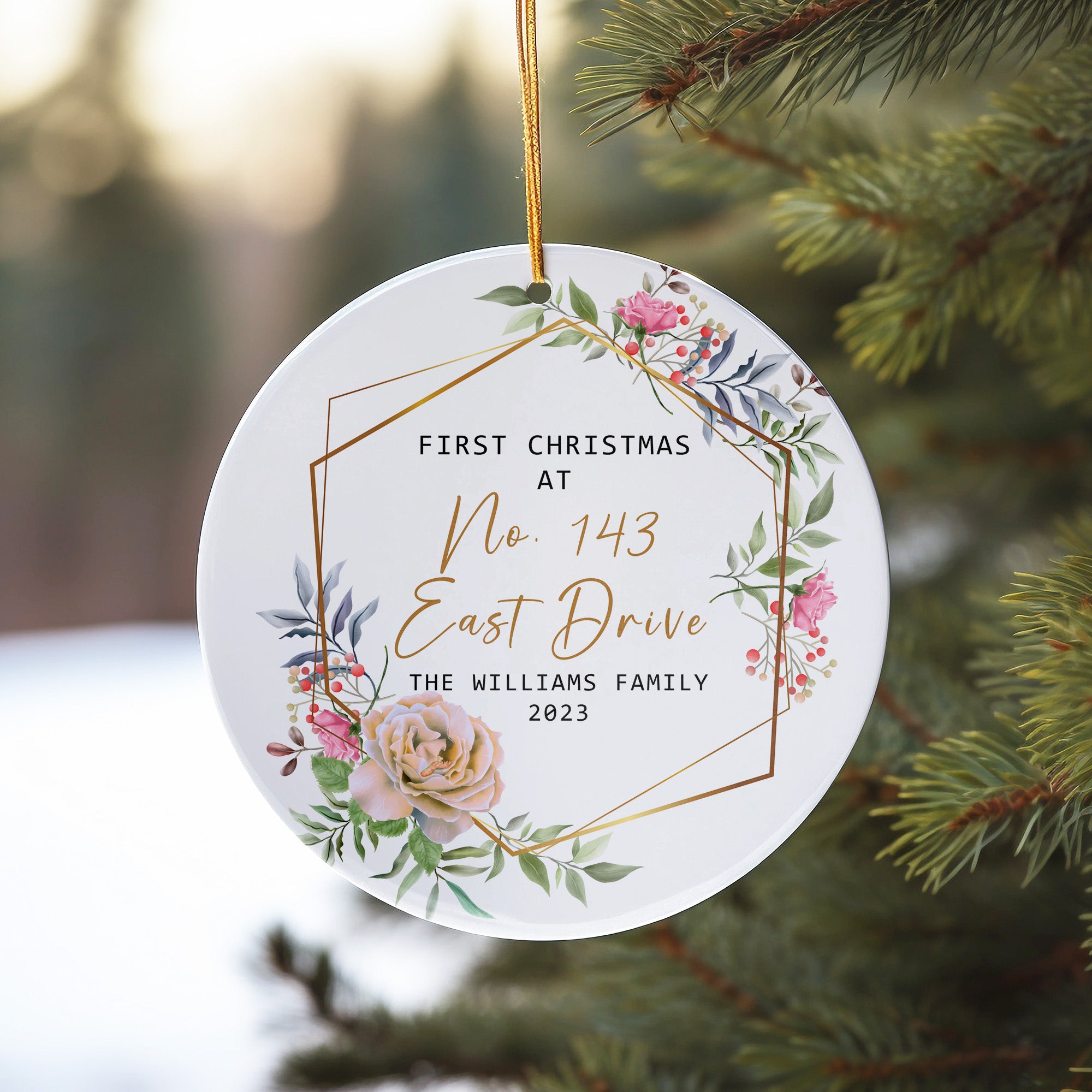 Cherished First Christmas Ornament – Personalized Ceramic Keepsake for New Home Celebrations - Image 10