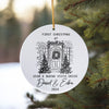 Personalized First Christmas Ceramic Ornament with Hand Drawn Home Design – Custom Address and Names for a Memorable Holiday - Image 10