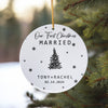 Personalized Ceramic "Our First Christmas Married" Ornament - Custom Names & Date Keepsake Gift for Couples - Image 10