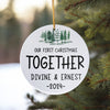 Personalized First Christmas Together 2024 Ceramic Ornament - Artisan Handcrafted Keepsake for Couples - Image 10