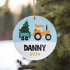 Personalized Christmas Tractor Ornament 2024 – Custom Ceramic Keepsake for Kids, Family Gift, Holiday Decor - Image 10