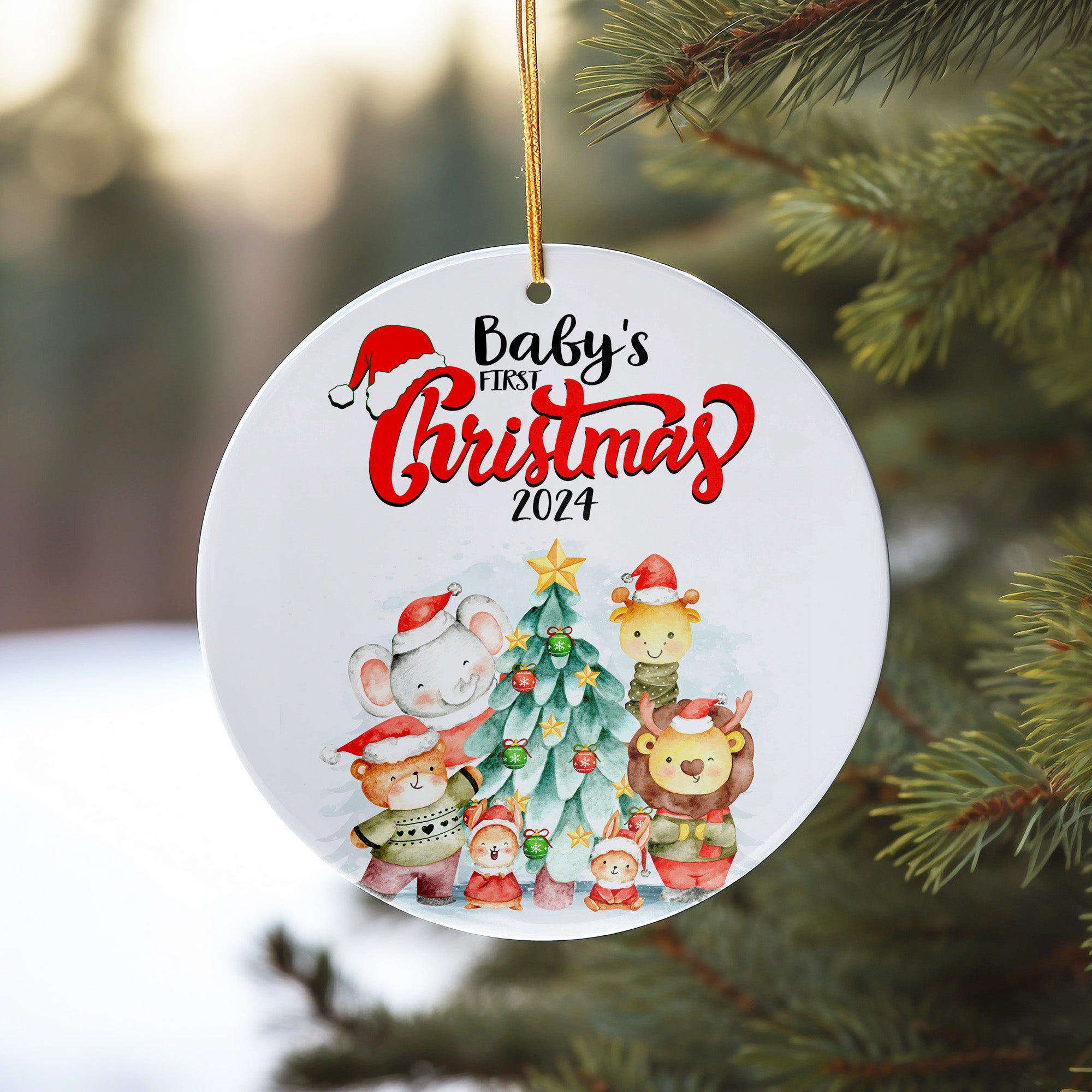 Baby's First Christmas 2024 Personalized Ceramic Ornament - Handcrafted Keepsake for New Parents - Image 10