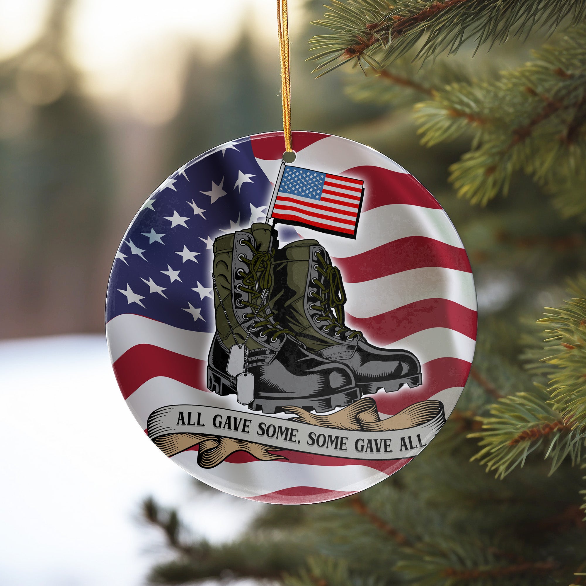 Personalized Military Tribute Ceramic Ornament - Honor & Remember with Customizable Keepsake Gift for Veterans and Loved Ones - Image 10