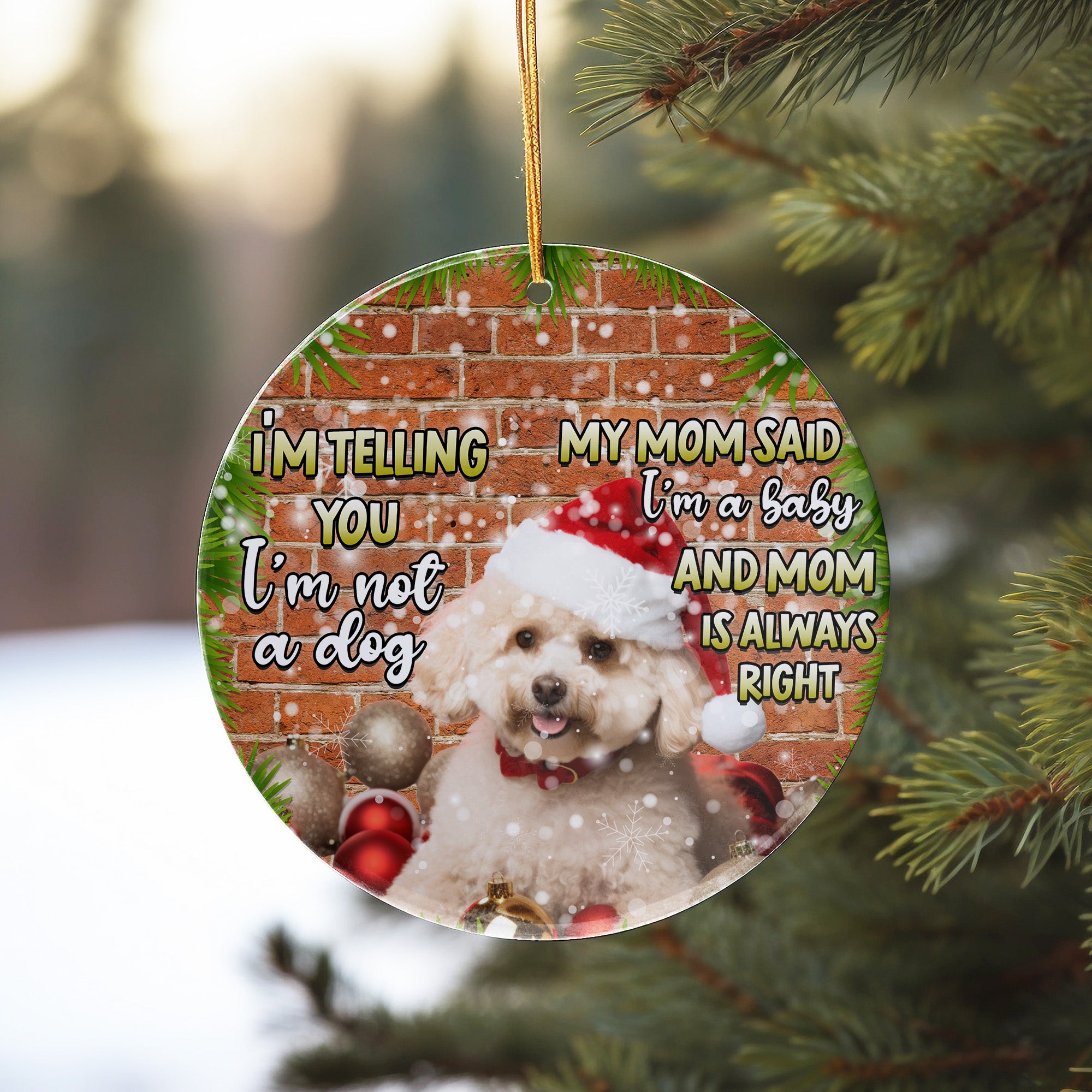 Personalized Christmas Pet Ornament - Custom Ceramic Dog Decoration for Pet Lovers, Perfect Holiday Gift - Image 10