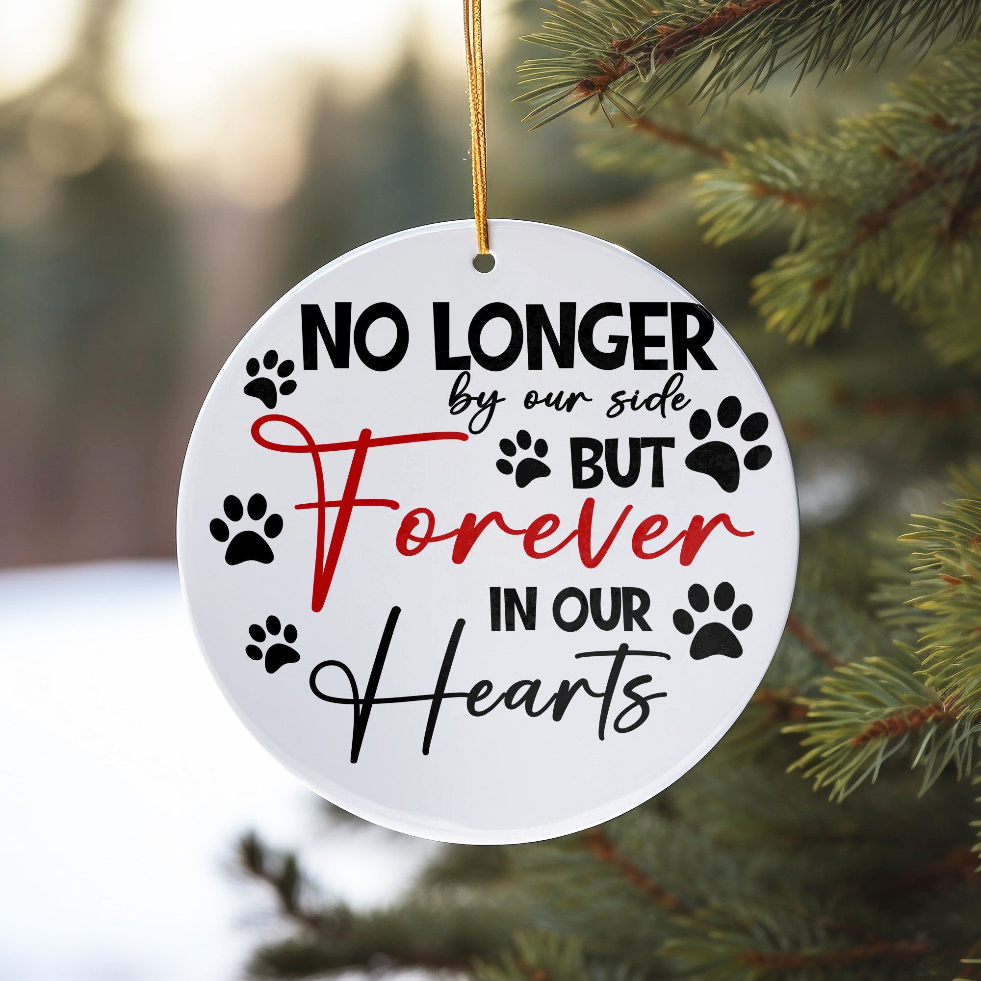 Personalized Memorial Pet Ornament - Heartfelt Keepsake for Pet Lovers - Premium Ceramic with Paw Prints - Image 10