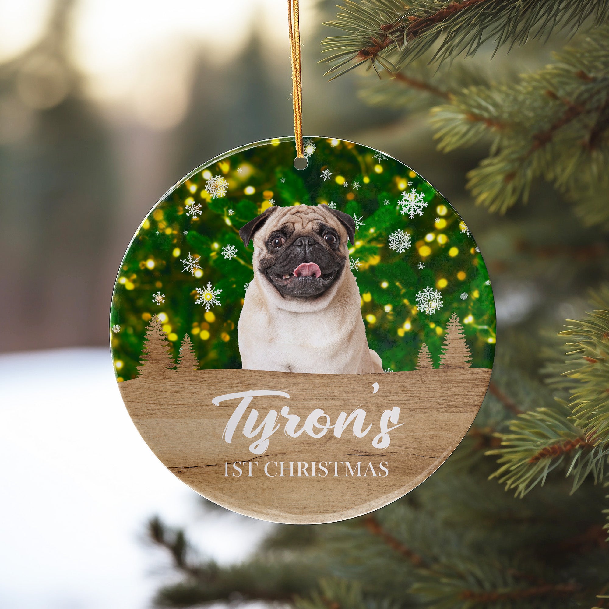 Personalized Dog Christmas Ornament - Custom Ceramic Keepsake for Pet Lovers - Celebrate Your Dog's 1st Christmas with Unique Decoration - Image 10