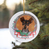 Personalized Ceramic Dog Photo Ornament with Festive Wreath Design – Perfect Pet Lover's Gift - Image 10