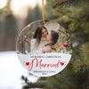 Personalized Our First Christmas Married Ceramic Ornament - Customizable Keepsake for Newlyweds, 2024 - Image 10