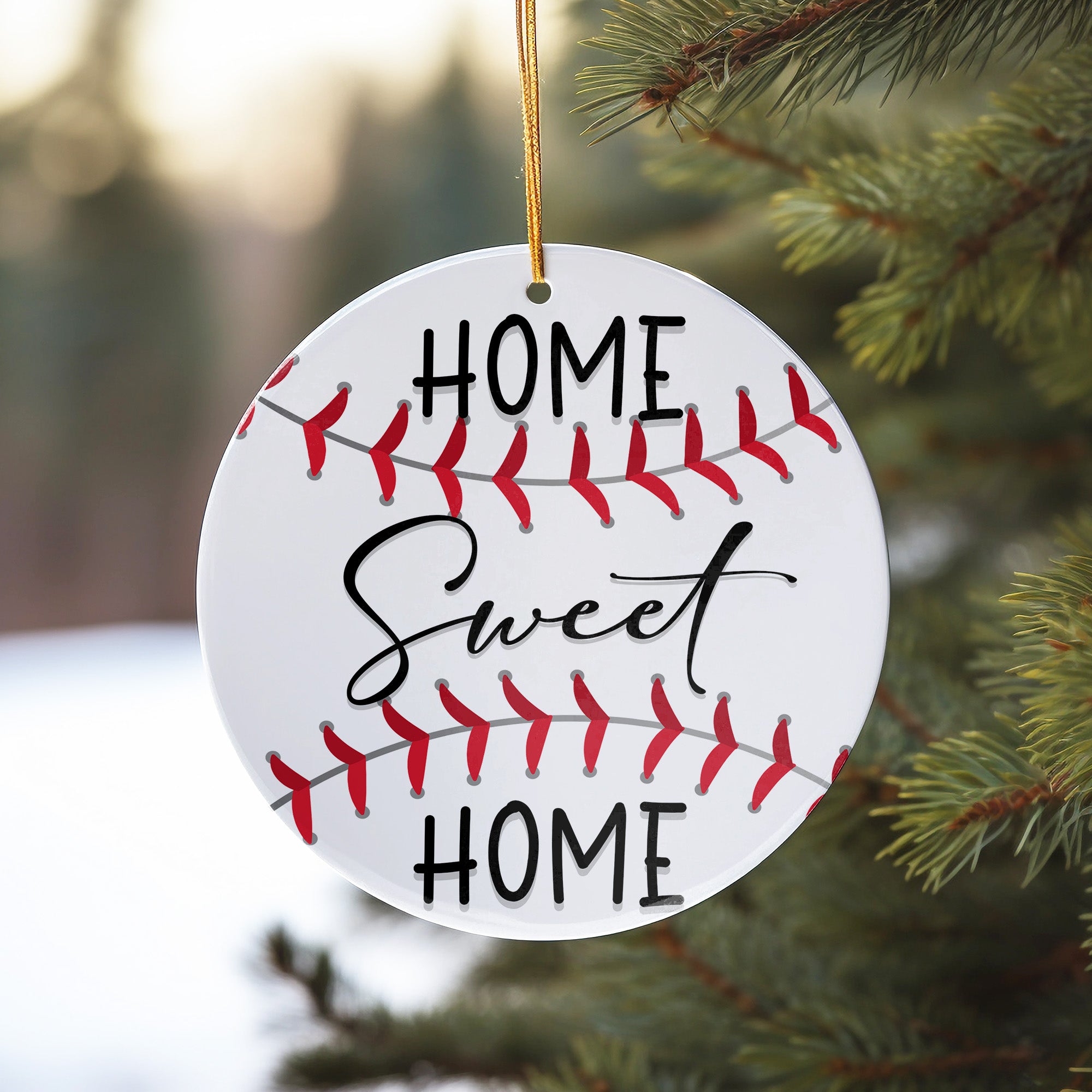 Personalized "Home Sweet Home" Ceramic Baseball Ornament – Ideal Custom Gift for Sports Lovers and Cozy Home Decor - Image 10