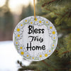 Personalized Daisy Wreath Ceramic Ornament - "Bless This Home" Rustic Charm for Every Room - Image 10