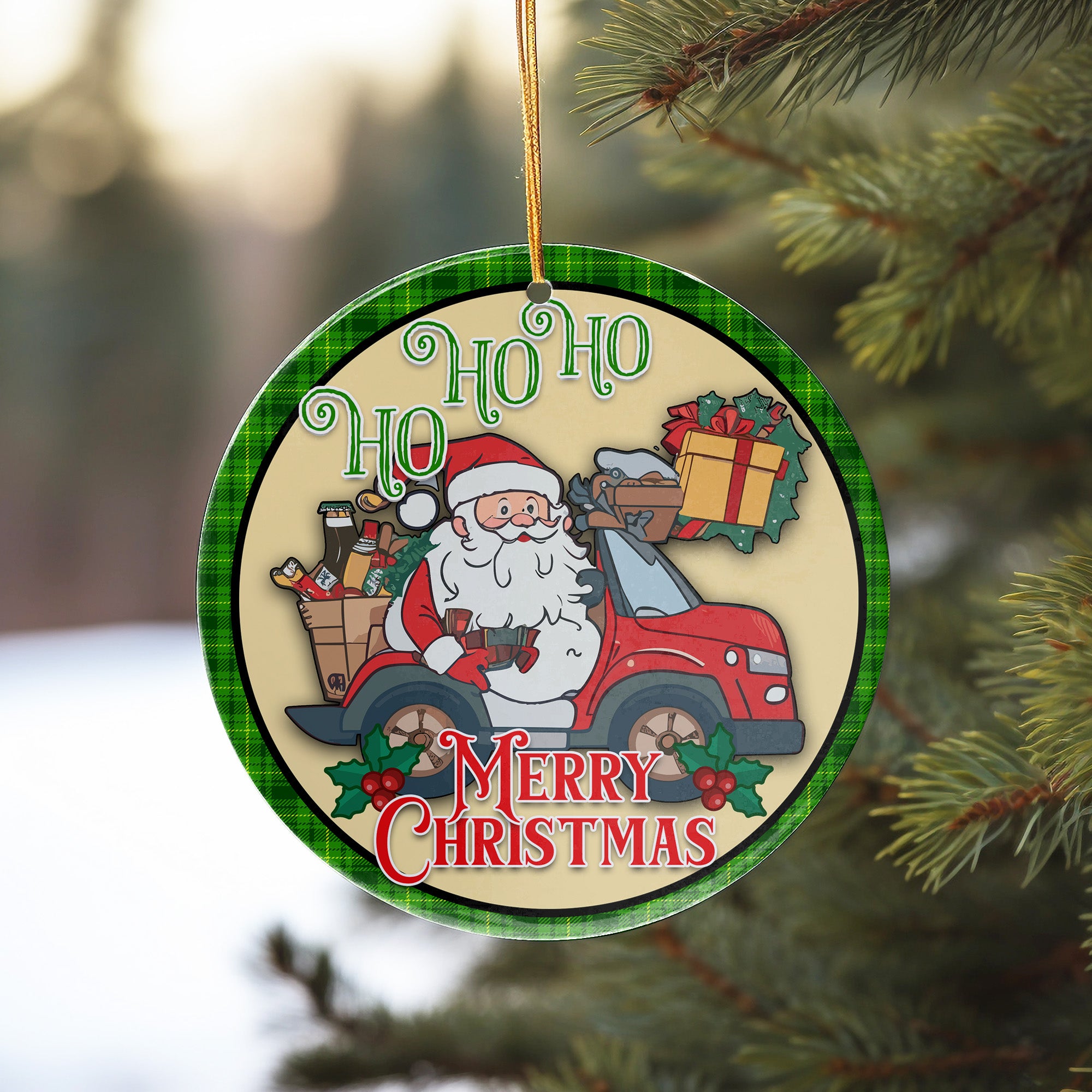 Personalized Santa Claus Ceramic Ornament – Handmade Christmas Decor with Customizable Festive Designs - Image 10